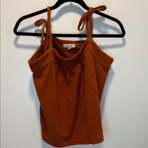 MADEWELL Rust Camisole with Tie Straps